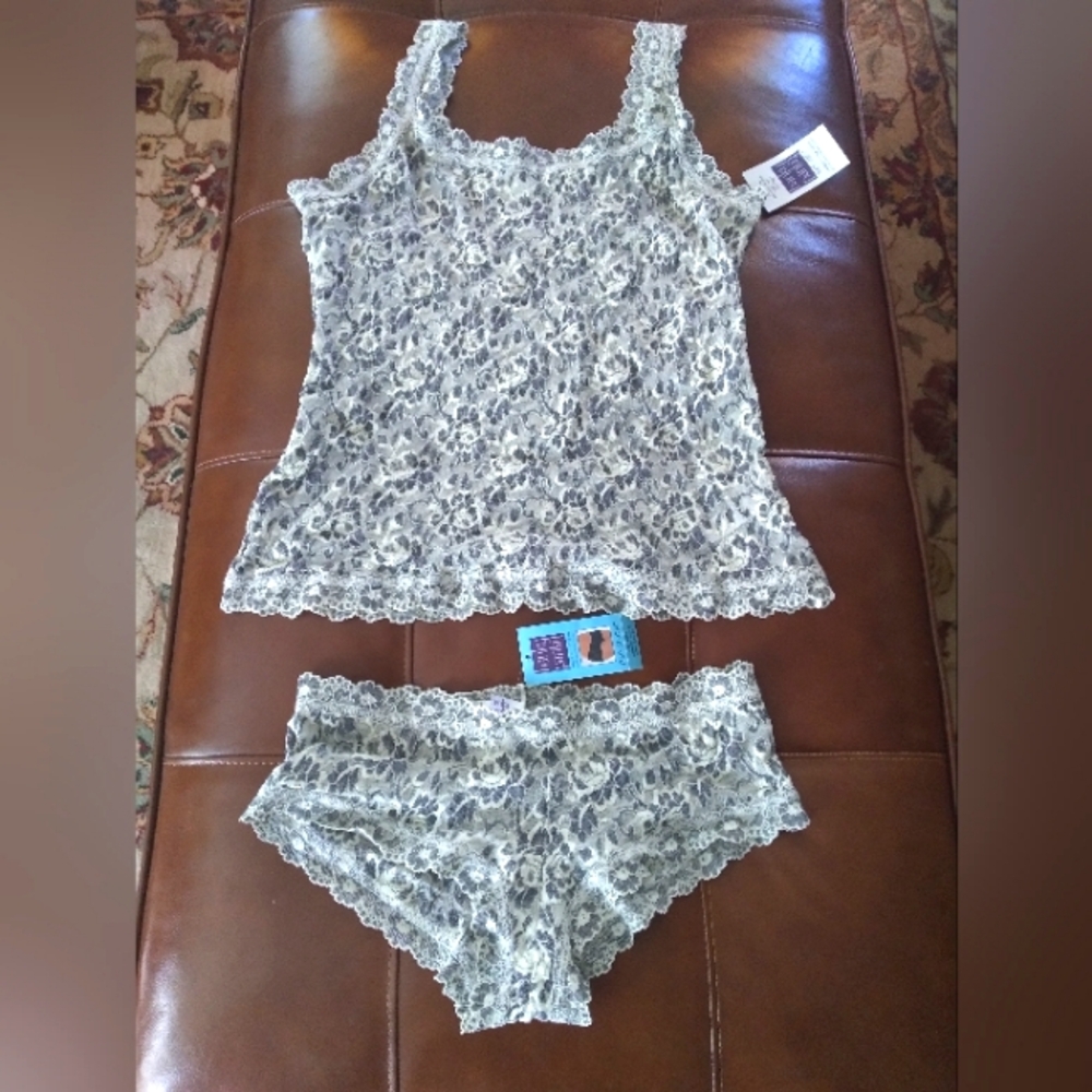 Hanky Panky floral tank & pantie set sz L